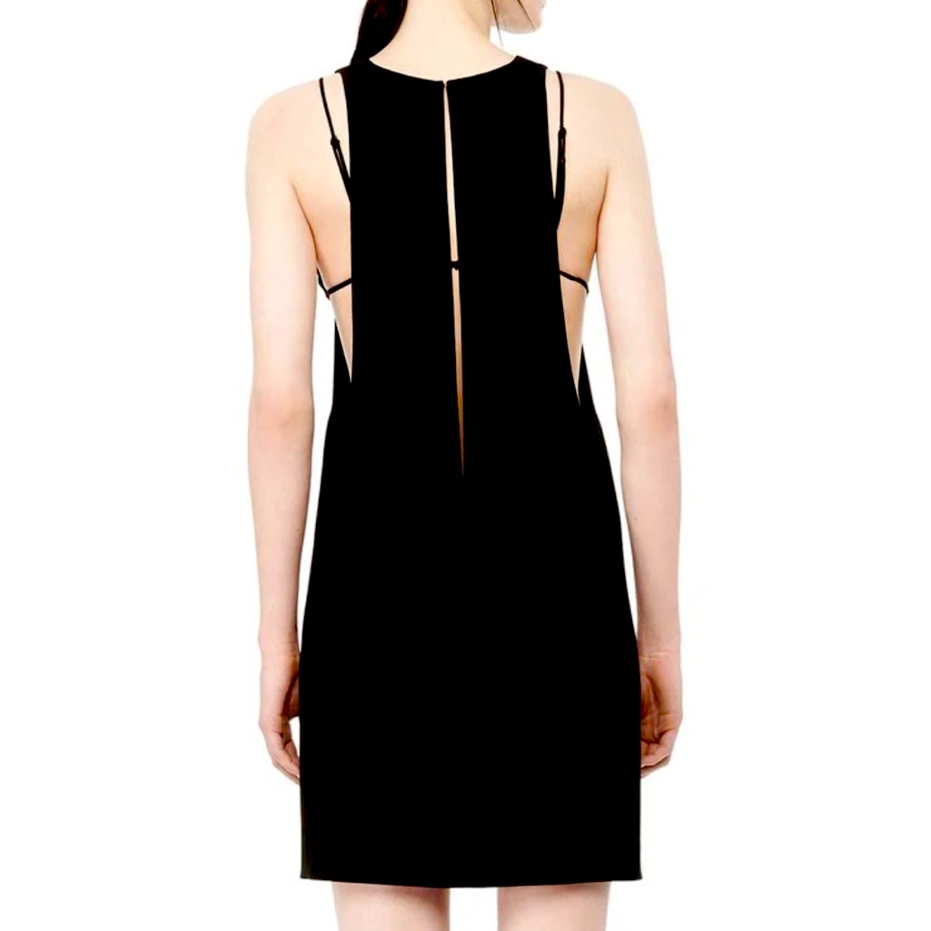 T By Alexander Wang Black Crepe Romper, Size 8